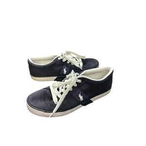 Polo‎ Ralph Lauren Gillian Women's Blue Lace Up Canvas Sneaker Shoes US Size 6.5